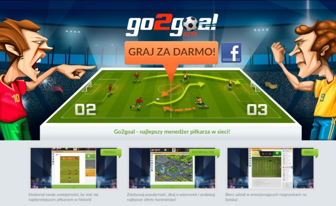 piłkarska gra przeglądarkowa go2goal